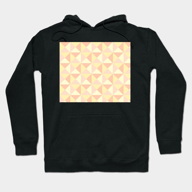 Peach Yellow Orange Pink Geometric Triangles Pattern Hoodie by dreamingmind